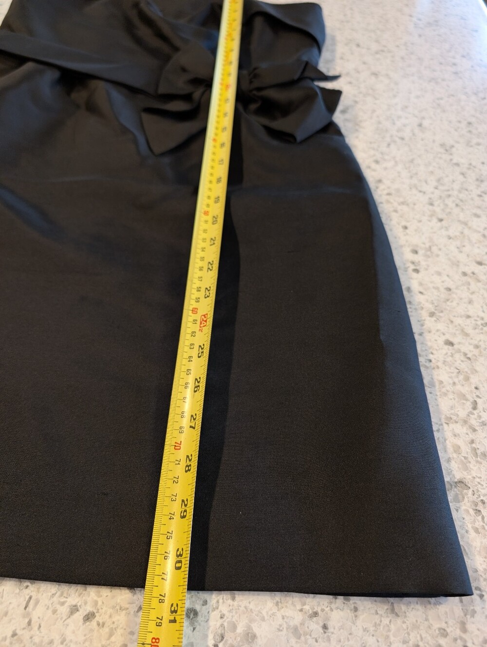 Kate Spade Small Formal Dress Black Fitted Mini Strapless Bow Wedding Luxury - Picture 13 of 16